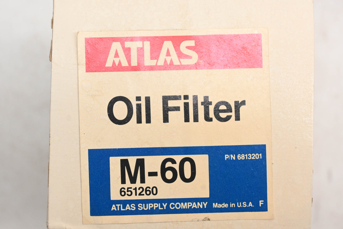 Atlas M-60, 651260 Oil Filter Kit NOS