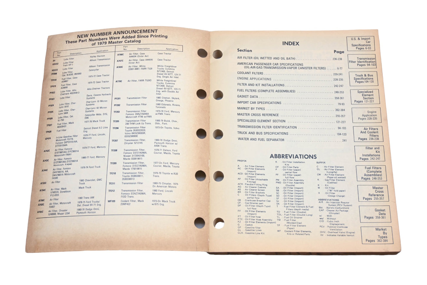 AC 42A-100 1980 Filter Application Catalog
