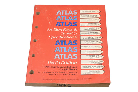 Atlas A-1000 1986 Ignition Parts & Tune-Up Specifications Catalog