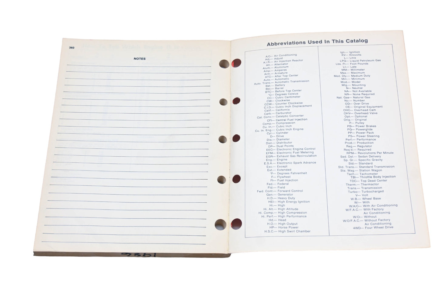 Atlas A-1000 1986 Ignition Parts & Tune-Up Specifications Catalog