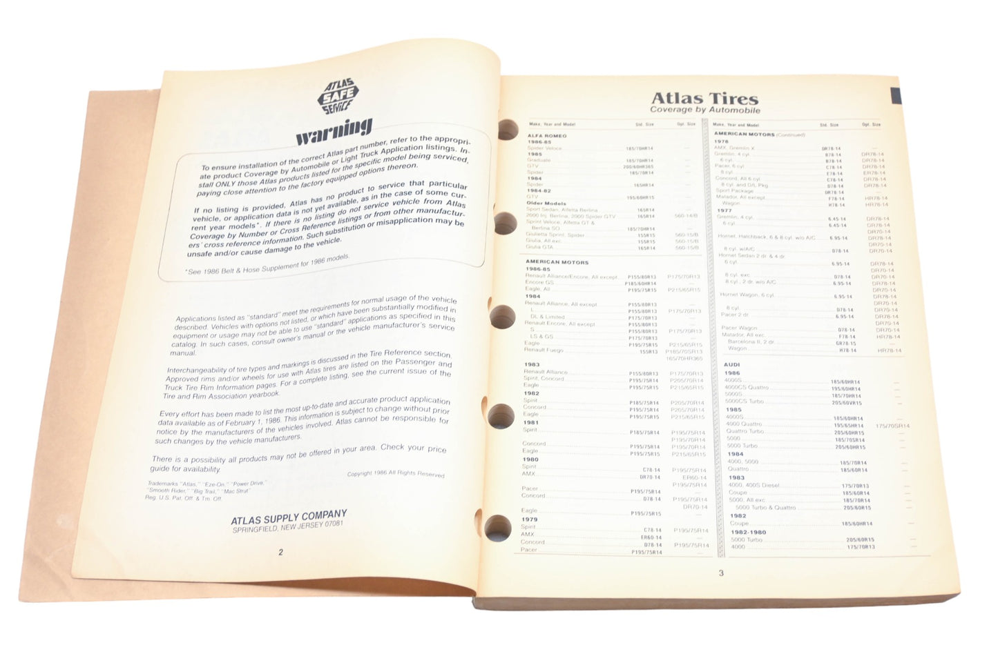 Atlas 2098 (2-86), 2098 1986 Application Information Catalog