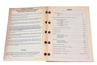 Atlas A-1007 1994 Ignition Parts & Tune-Up Specifications Catalog