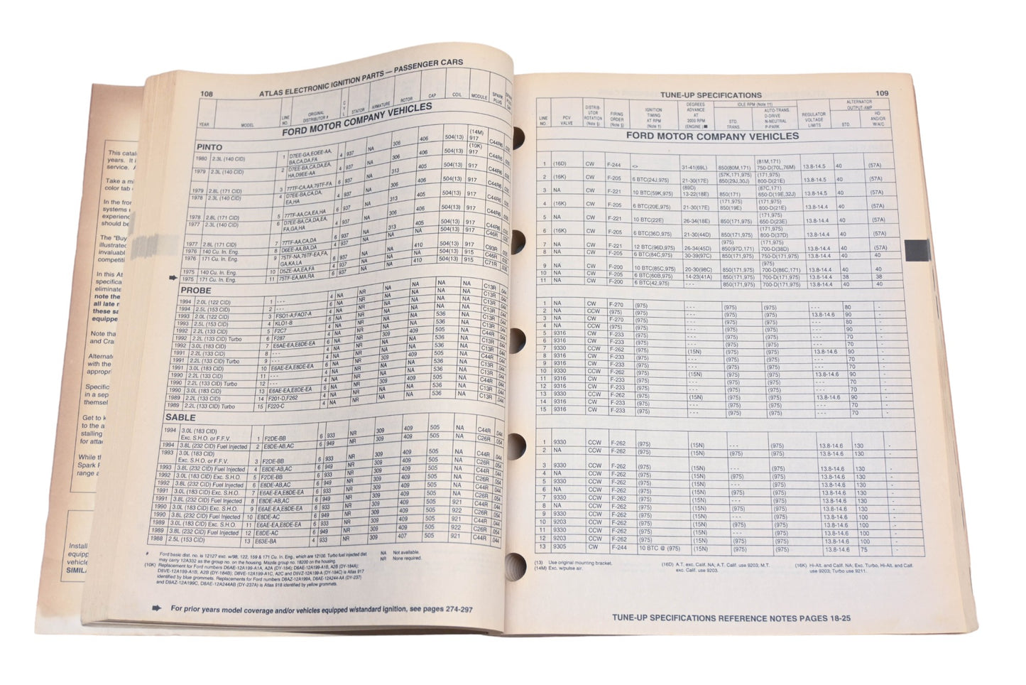 Atlas A-1007 1994 Ignition Parts & Tune-Up Specifications Catalog