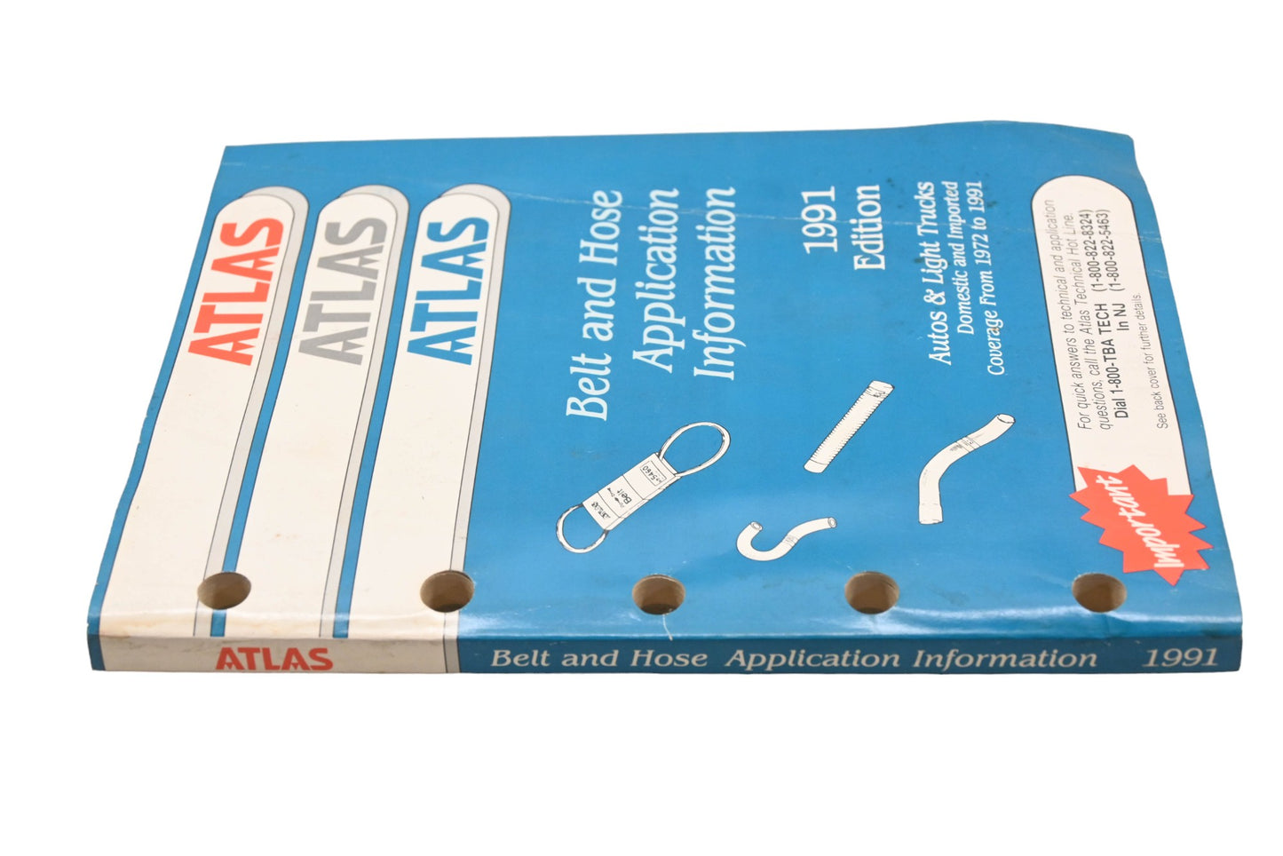Atlas 2334 (8-91), 2334 1991 Belt & Hose application Information Catalog