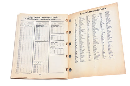 Atlas 2334 (8-91), 2334 1991 Belt & Hose application Information Catalog