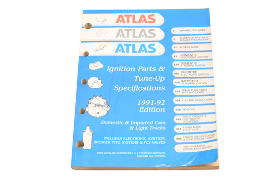Atlas A-1005 1991-92 Ignition Parts & Tune-Up Specifications Catalog