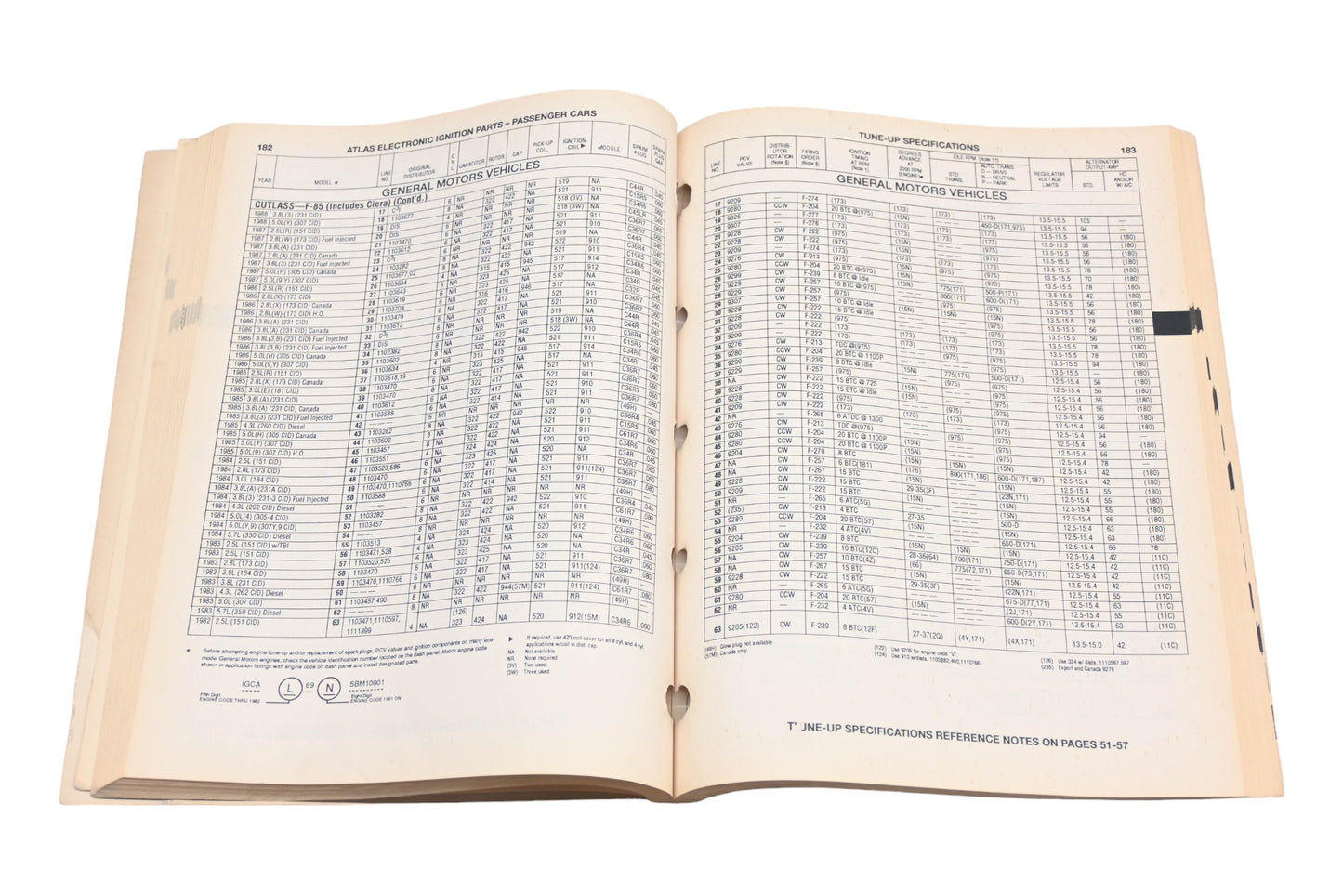 Atlas A-1005 1991-92 Ignition Parts & Tune-Up Specifications Catalog