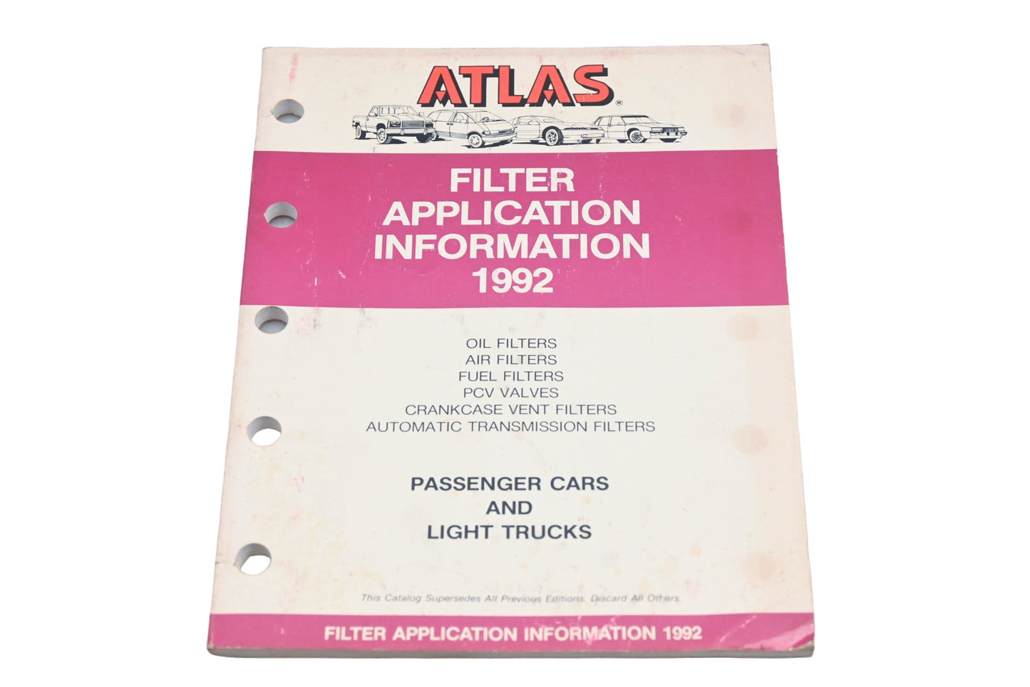 Atlas YF015-25 1992 Filter Application Catalog