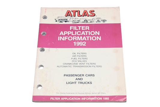 Atlas YF015-25 1992 Filter Application Catalog
