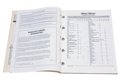Atlas YF015-25 1992 Filter Application Catalog