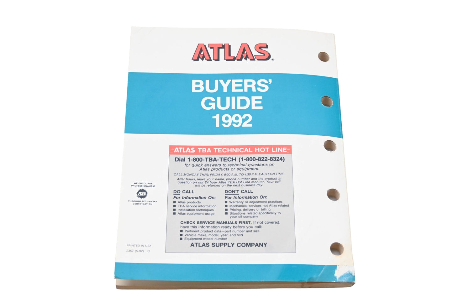 Atlas 2357 (5-92), 2357 1992 TBA Buyers Guide