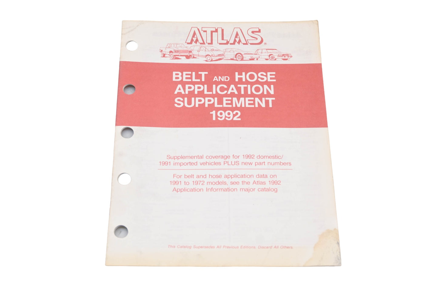 Atlas 2360 (6-92), 2360 1992 Belt & Hose Application Supplement