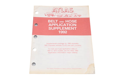 Atlas 2360 (6-92), 2360 1992 Belt & Hose Application Supplement