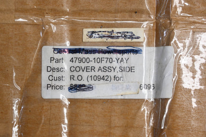 New OEM Suzuki 47900-10F70-YAY Left Black Red Upper Side Cover NOS