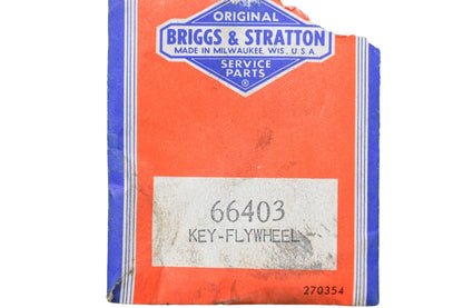 New OEM Briggs & Stratton 66403 Flywheel Key NOS