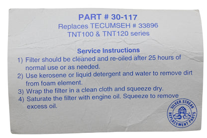 Oregon 30-117, 33896 Foam Filter NOS
