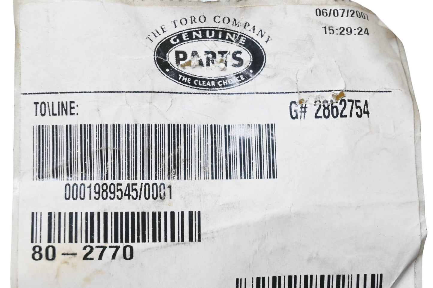 Toro 80-2770 Anti-Scalp Cup NOS