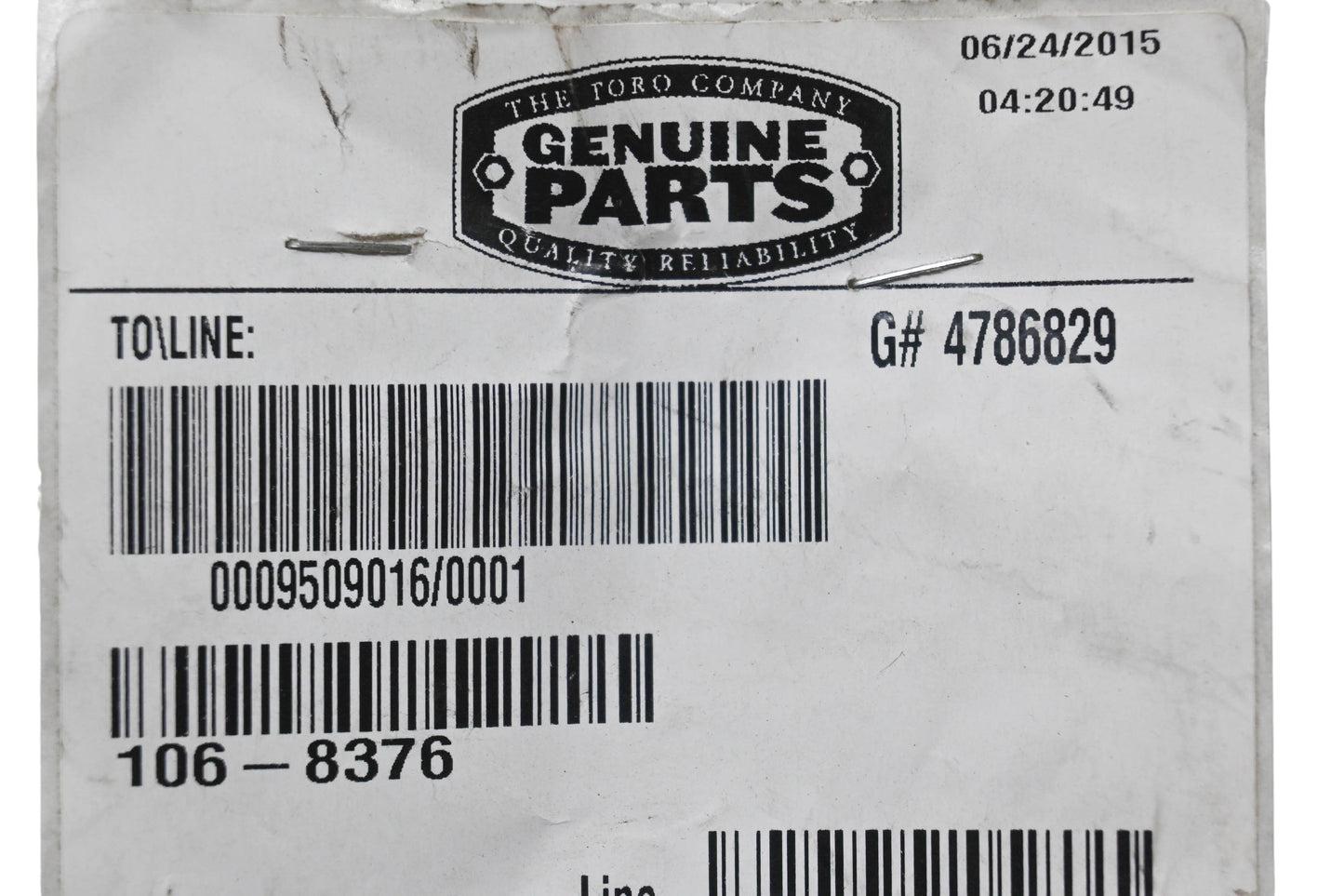 Toro 106-8376 Discharge Door NOS