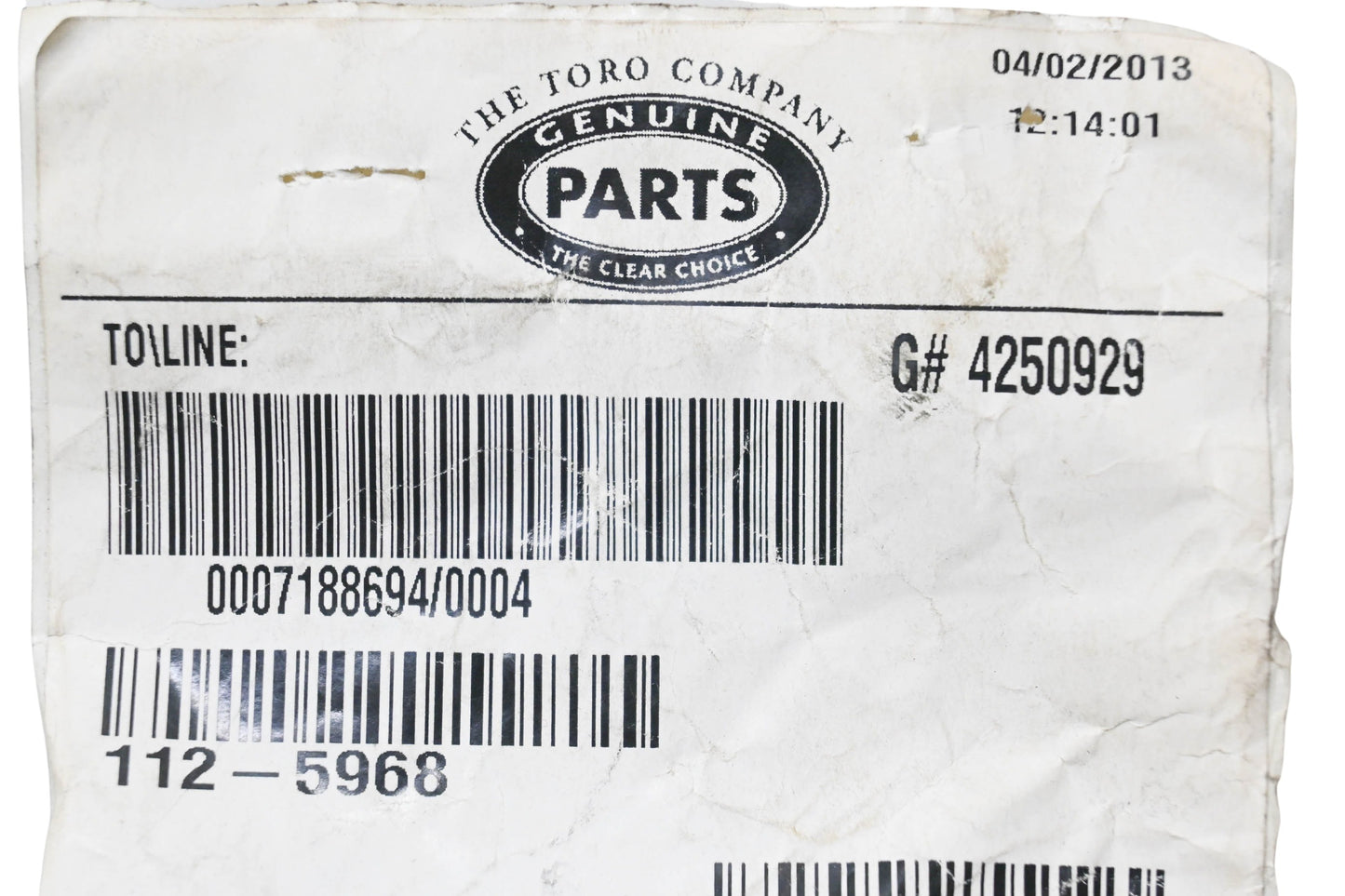 Toro 112-5968 Hub Cap NOS