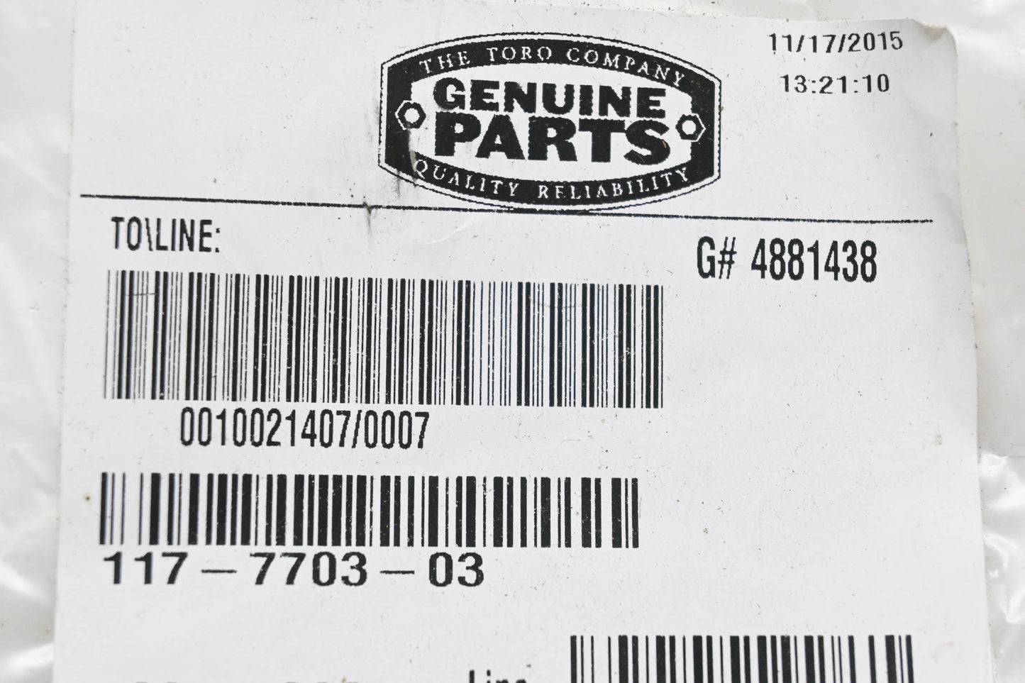Toro 117-7703-03 Belt Cover NOS