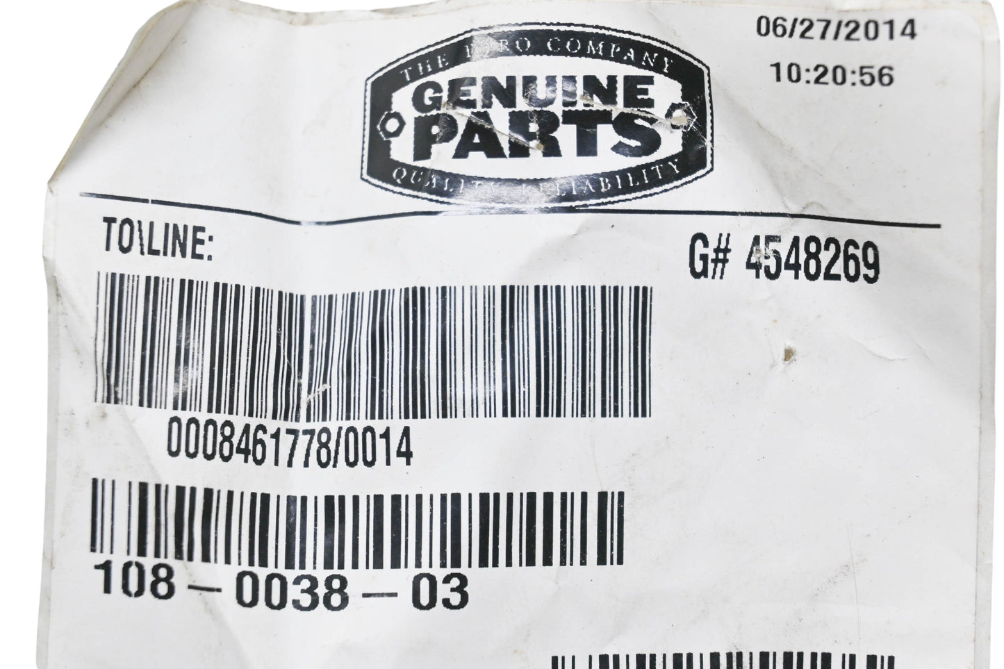 Toro 108-0038-03, 127-5953-03 Upper Handle NOS