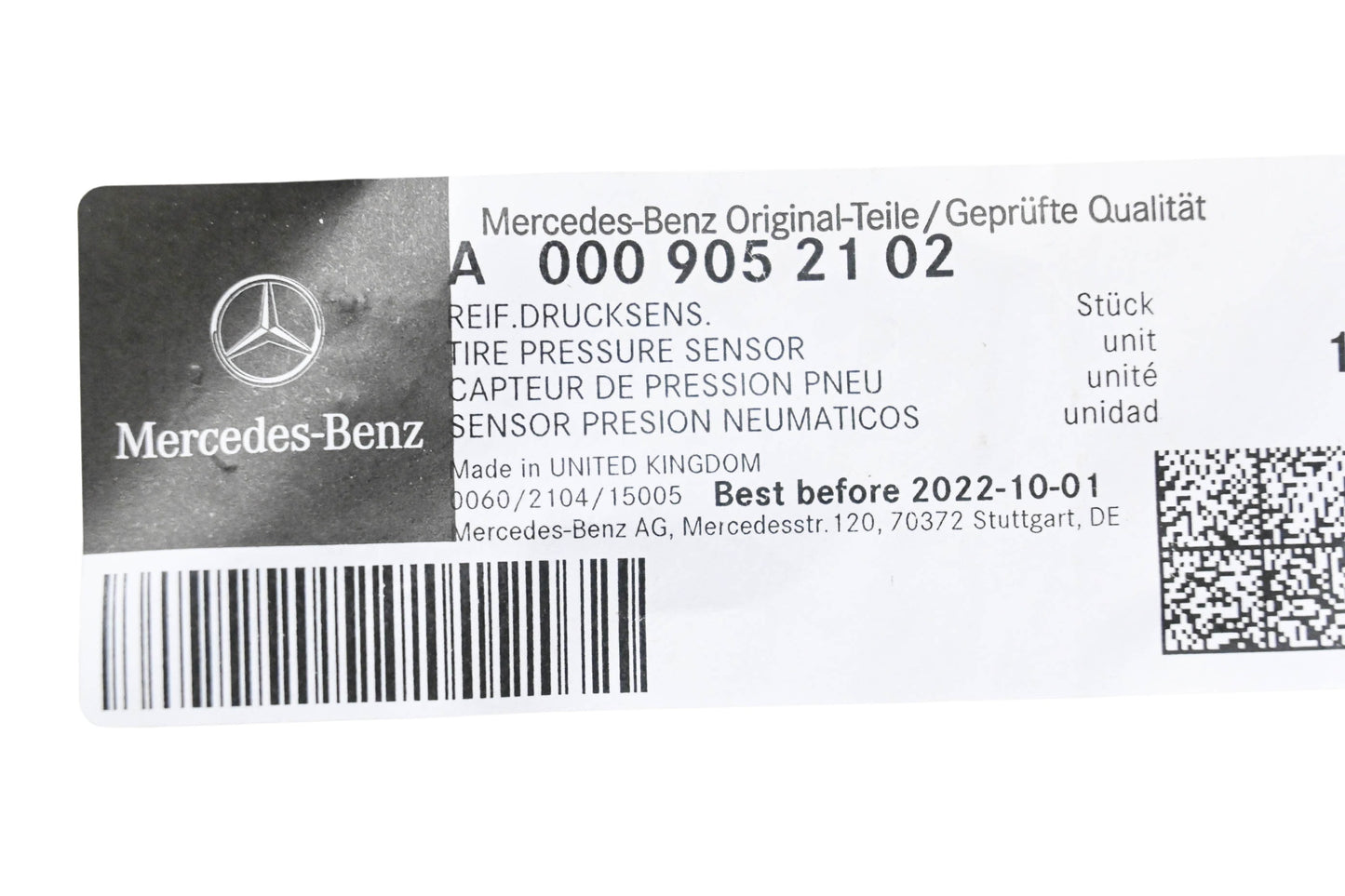 New OEM Mercedes-Benz 000 905 21 02 Tire Pressure Sensor NOS
