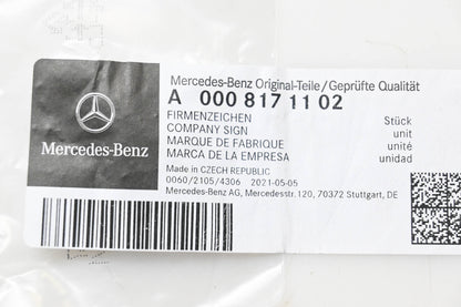 New OEM Mercedes-Benz 000 817 11 02 Company Sign NOS