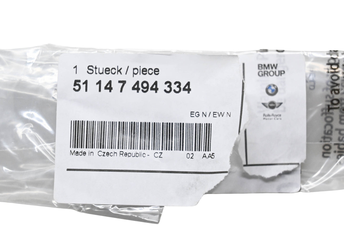 New OEM BMW 51 14 7 494 334 X-Drive Label NOS