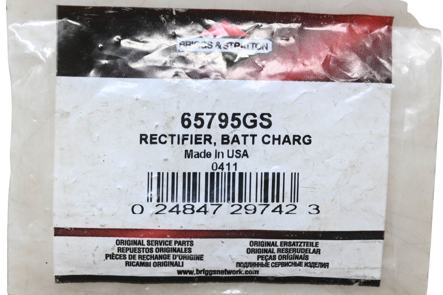 New OEM Briggs & Stratton 65795GS Battery Charger Rectifier NOS