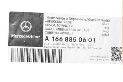 New OEM Mercedes-Benz 166 885 06 01 Towing Eye Cover NOS