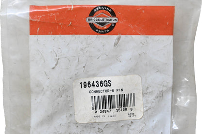 New OEM Briggs & Stratton 196436GS 6-Pin Connector NOS