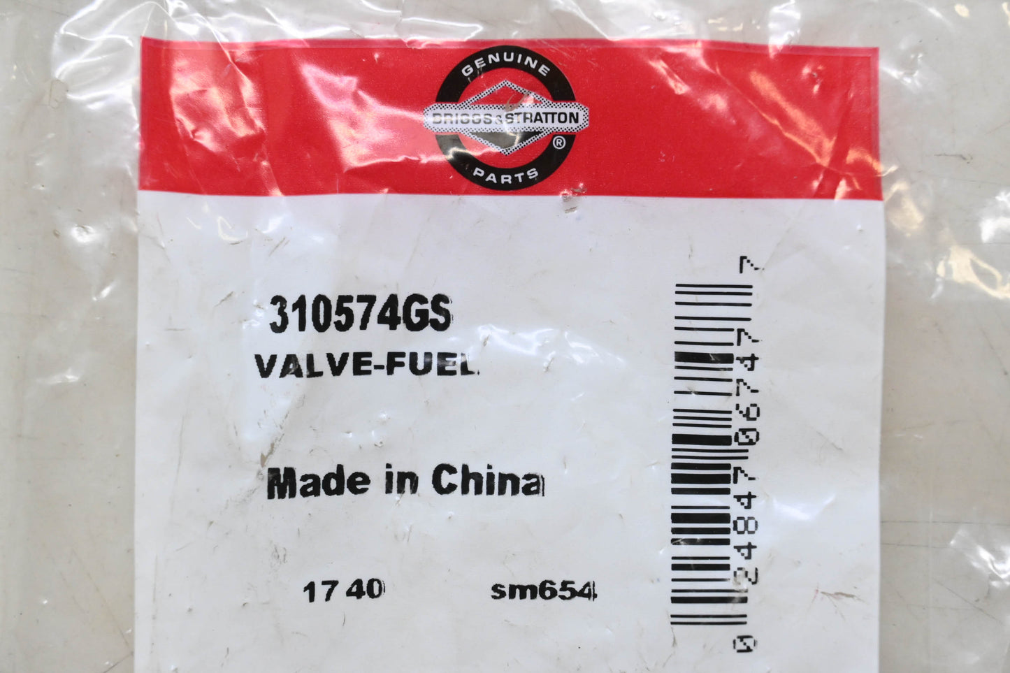 New OEM Briggs & Stratton 310574GS Fuel Valve NOS