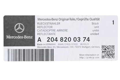 New OEM Mercedes-Benz 204 820 03 74 Reflector NOS