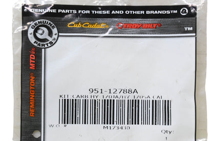 Cub Cadet 951-12788A Carburetor Rebuild Kit NOS