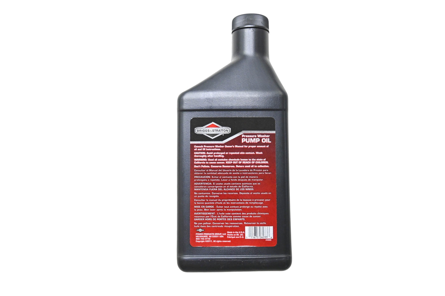 New OEM Briggs & Stratton 6033 Pressure Washer Pump Oil 15fl oz NOS