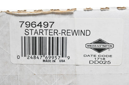 New OEM Briggs & Stratton 796497 Rewind Starter NOS