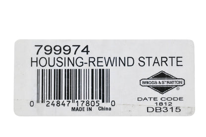 New OEM Briggs & Stratton 799974 Rewind Starter Housing NOS
