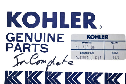 Kohler 41 755 06 Gasket Kit NOS