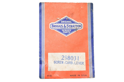 New OEM Briggs & Stratton 298031 Carburetor Lever Screw NOS
