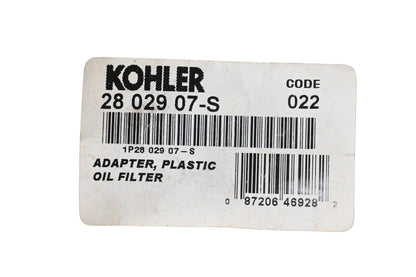 Kohler 28 029 07-S Plastic Oil Filter Adapter NOS