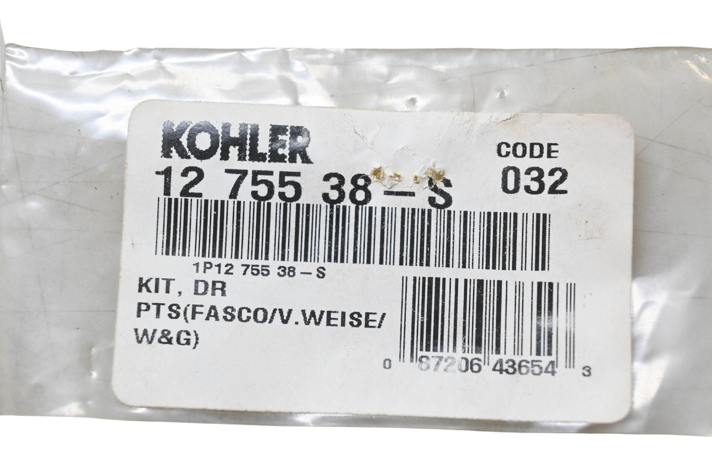 Kohler 12 755 38-S Drive Parts Kit NOS