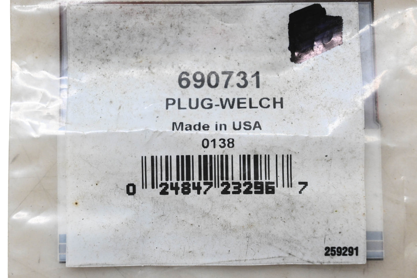 New OEM Briggs & Stratton 690731 Welch Plug NOS