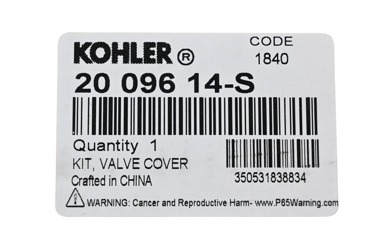Kohler 20 096 14-S Valve Cover Kit NOS