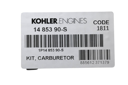 Kohler 14 853 90-S Carburetor Kit NOS