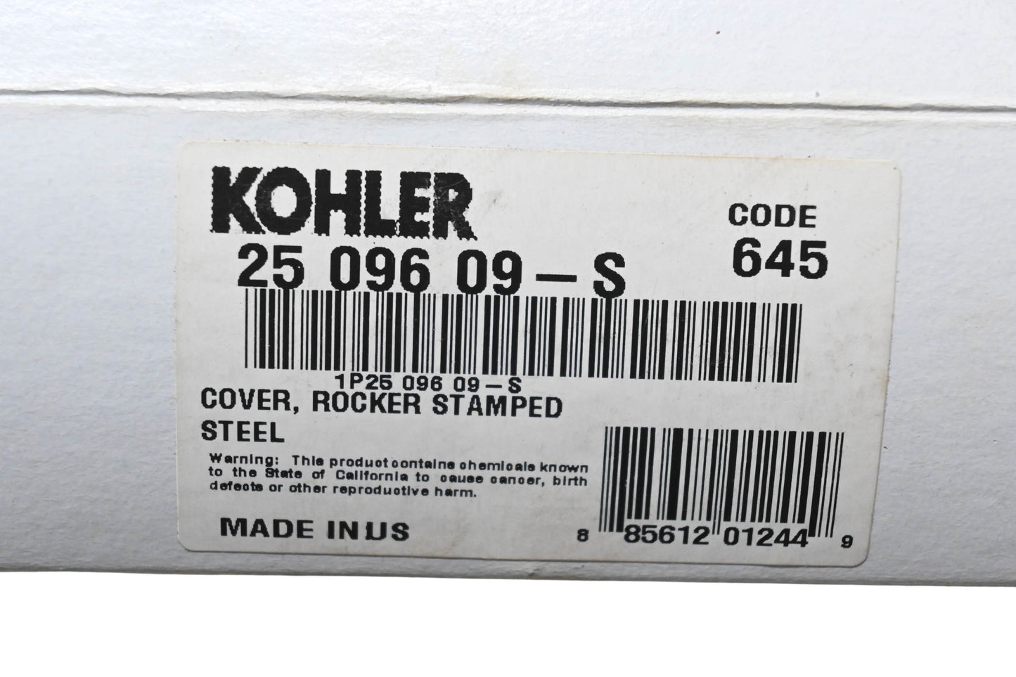 Kohler 25 096 09-S Stamped Steel Rocker Cover NOS