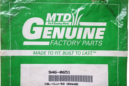 MTD 946-0651 Clutch Cable NOS