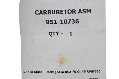 MTD 951-10736 Carburetor Assembly NOS
