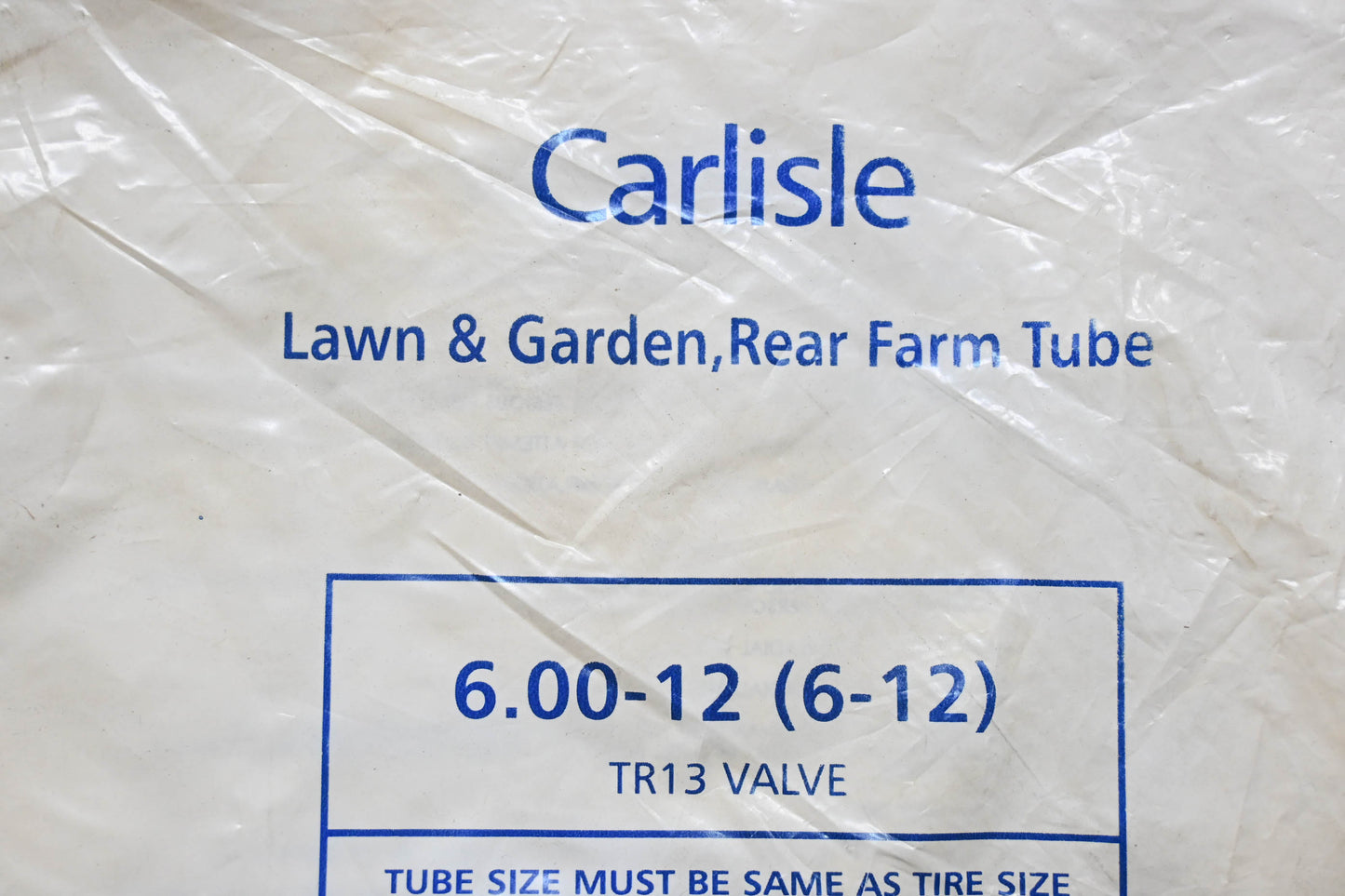 Carlisle 6.00-12, TR13 Rear Farm Tube NOS