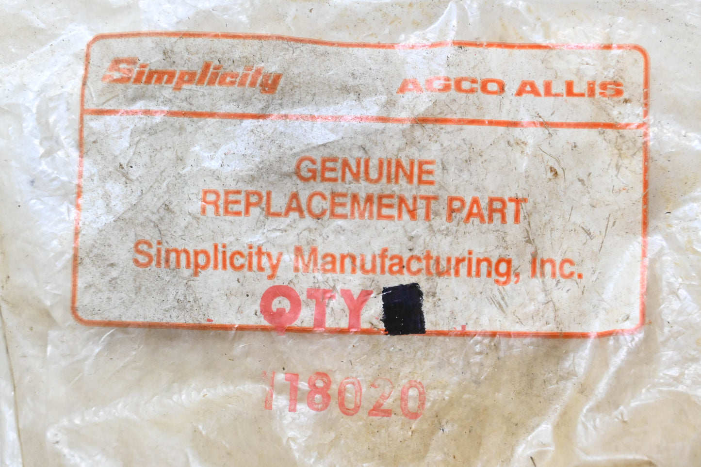 Simplicity 118020 Needle Bearing NOS