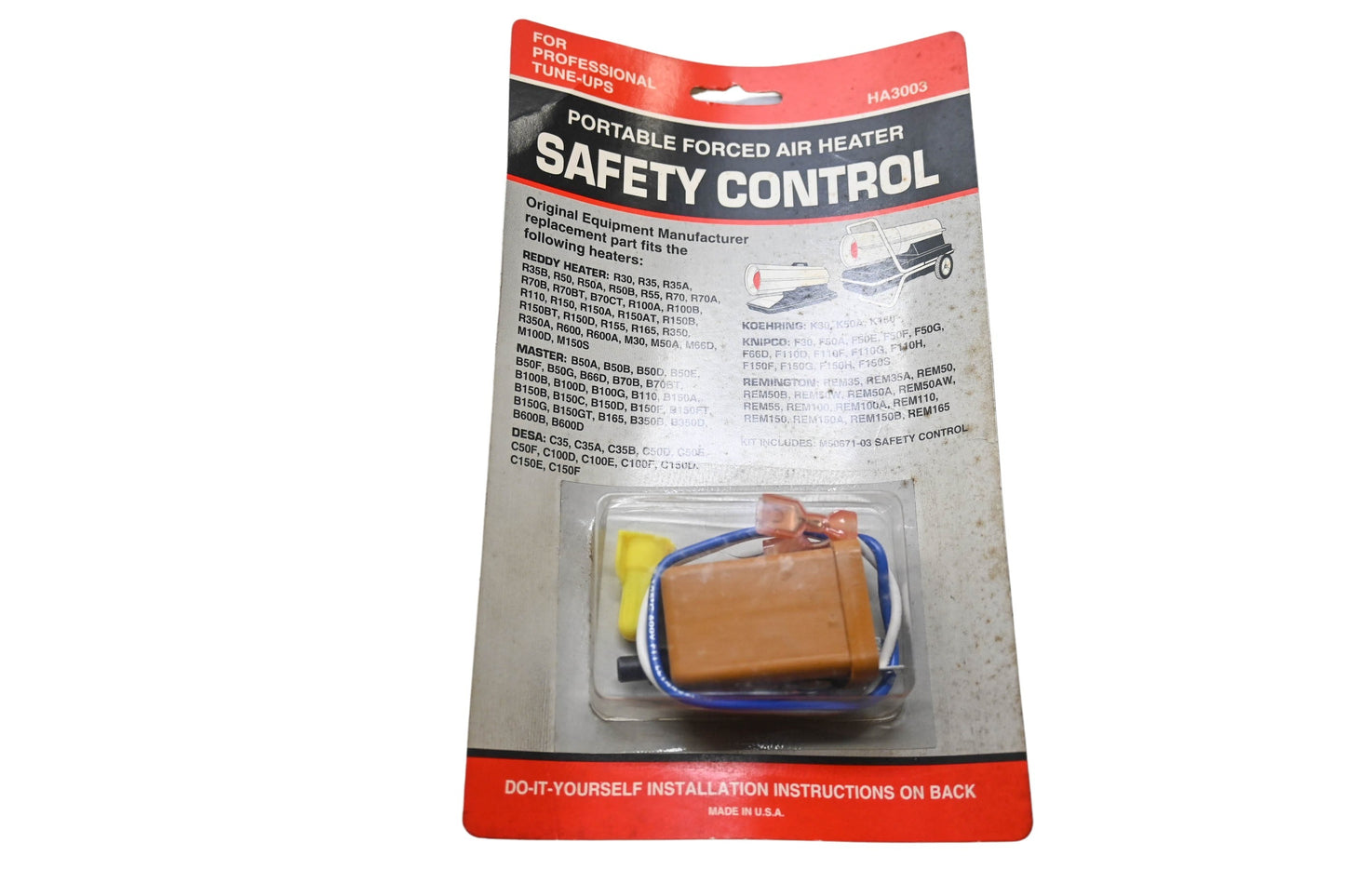 Desa HA3003 Portable Forced Air Heater Safety Control NOS